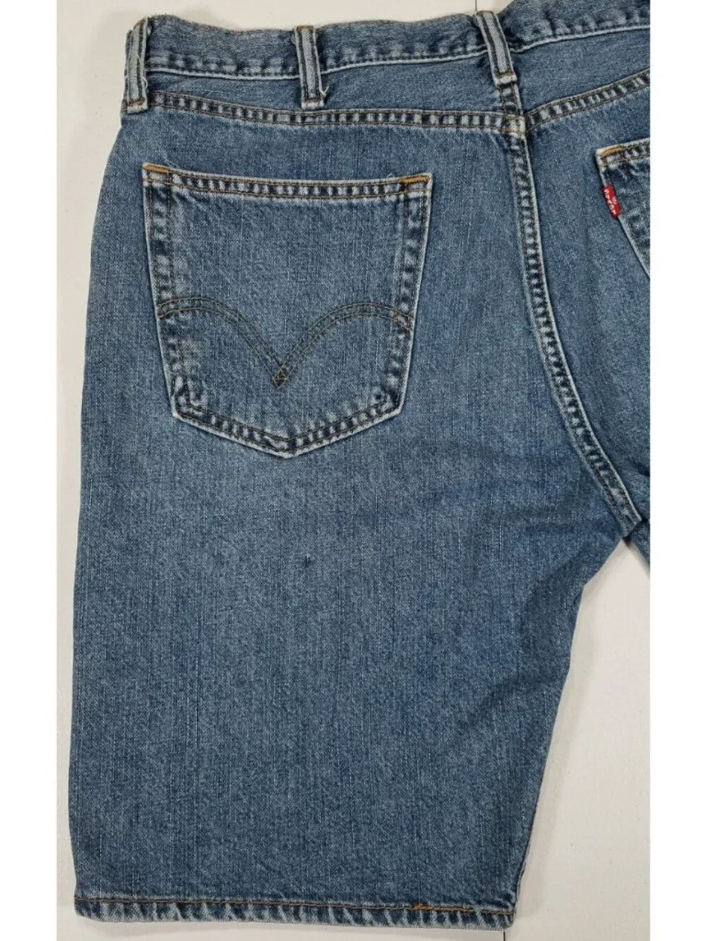 Levi's 505 Straight Fit Jean Denim Shorts Medium Blue Wash Outdoor Work Men's 38